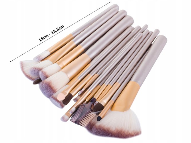 Sada štetcov na make-up – 24 kusov s elegantným puzdrom