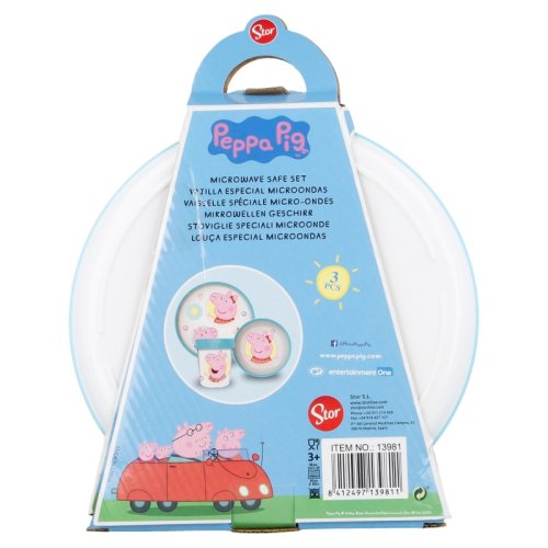 non slip 3pcs bicolor premium set plate bowl tumbler 260 ml bicolor premium anti slip peppa pig core (2)