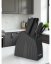 Set of kitchen knives with marble pattern and stand - 8 pcs