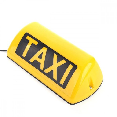 Taxi car roof light with magnet, 12V - 35x15x12 cm