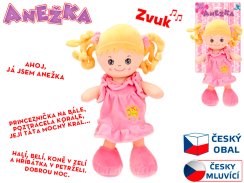 Anezka 36cm lalka na baterie Czeska mówiąca i śpiewająca blondynka