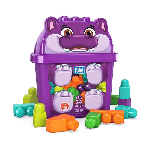 Mega Bloks bucket with blocks - Hippo