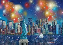 Statue of Liberty with fireworks 1000 pieces - SCHMIDT