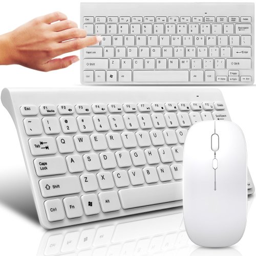 Bezdrátová klávesnice a myš, sada mini slim USB