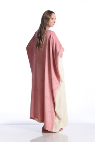 Nositelná deka poletucha růžová