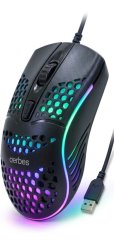Przewodowa mysz do gier z podświetleniem RGB, lekka obudowa o strukturze plastra miodu
