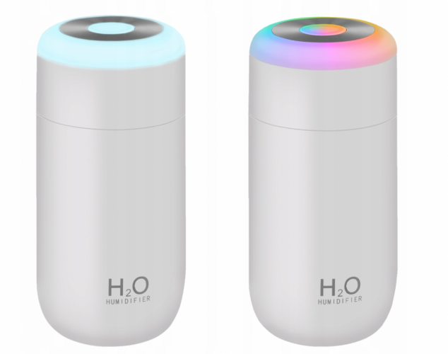 Ultrasonic air humidifier with LED light