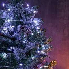 Venkovní vánoční mikro řetěz 25 m 250 LED s časovačem - studená bílá