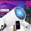 Android TV WiFi Full HD Máy chiếu thông minh di động có loa xoay