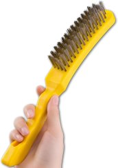 Szczotka ręczna stalowa 6 rzędów 270 mm plastikowa