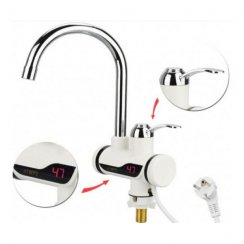 Instant water heating faucet with LCD display