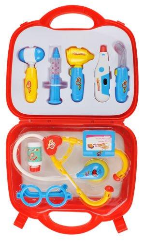 Plastic doctor/physician set in a plastic case