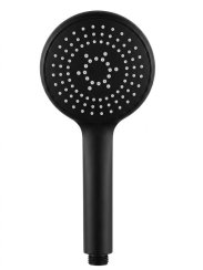 Stylowa, matowa czarna głowica prysznicowa – średnica 11 cm, długość 24 cm