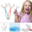 U-shaped toothbrush for children 6-12 years - pink