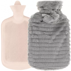 Rubber hot water bottle with cover - 2000ml
