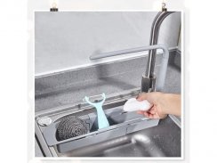 Multifunctional storage shelf for the sink