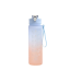 Butelka do picia ze słomką i znacznikiem czasu 1000 ml - pomarańczowo-biała
