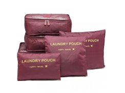 Sada cestovních organizéru do kufru - vínová