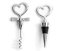 Heart-shaped wine stopper and opener - WHITE