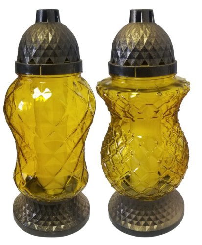 Admit Znicz szklany z osłoną 200g Z407 mix kolorów