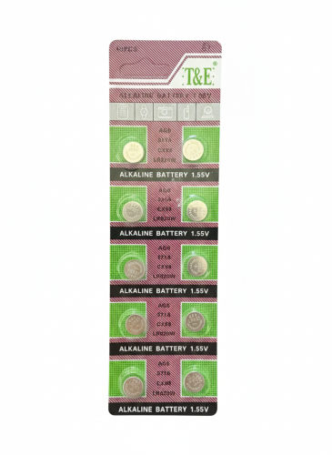 Alkalické knoflíkové baterie AG6 1.55V – sada 10 ks