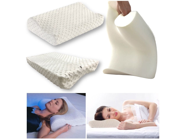 Head pillow with memory foam and cover 49 x 28 cm