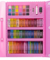 Painting set in a case - 208 pcs pink