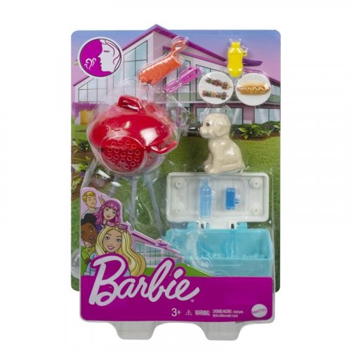 Mini hracia súprava Barbie s grilom pre domáce zvieratá - MATTEL