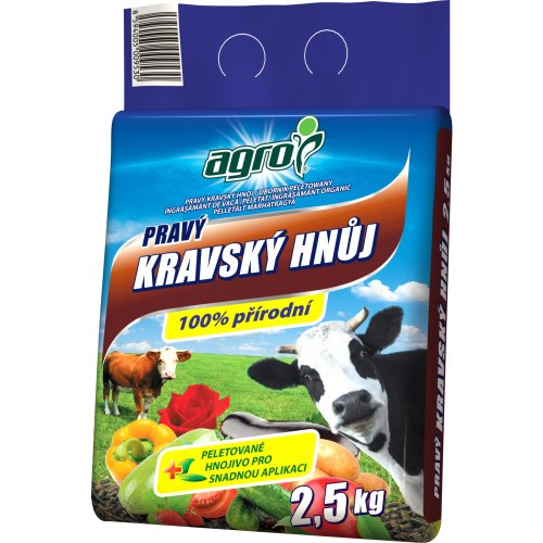 AGRO Kravský hnůj 2,5kg (PRODEJ POUZE NA PRODEJNĚ)