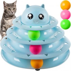 Hračka pre mačku - veža s loptičkami