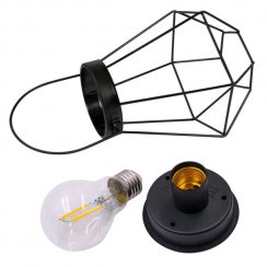 Decorative solar lamp in the shape of a grid - square