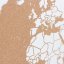 Korková nástenná mapa sveta – prírodná, biela L