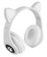 Słuchawki bezprzewodowe bluetooth radio fm mp3 kocie uszy podświetlenie led - B39M, białe