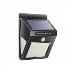 LED solárne svietidlo so senzorom pohybu a súmraku - studená biela
