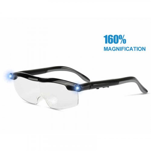 Magnifying glasses with LED light