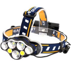 Latarka czołowa RETOO 8 LED CREE COB – wodoodporna, akumulatorowa, ładowanie USB