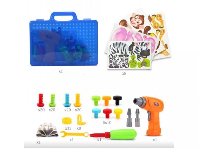 Creative Screwdriver Kit with Baby Drill - set of 198 pieces