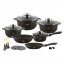 Set of marble pots and pans - 17pcs