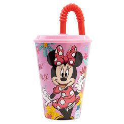 Kelímek s brčkem 430ml - Minnie Mouse Spring Look