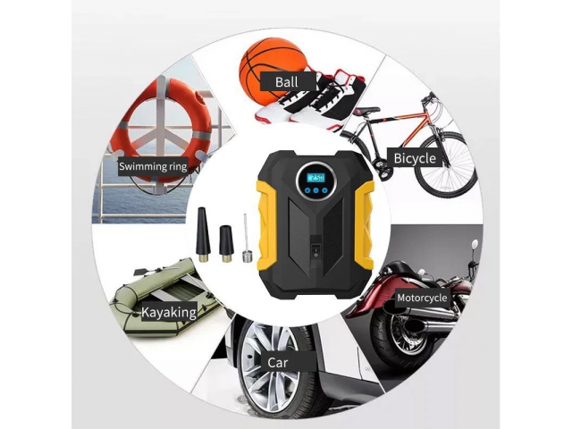Portable car compressor with LED lighting
