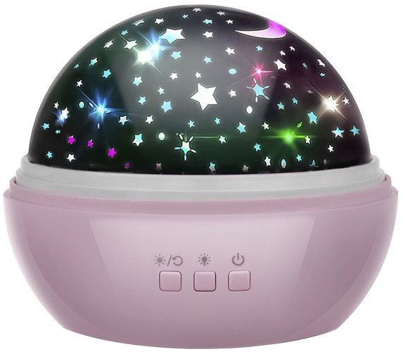 Night lamp with projector - pink
