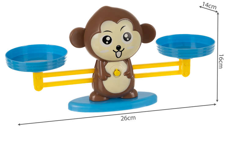 Gra edukacyjna małpka - waga balansująca