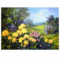 Maľba podľa čísel 30x40 cm - Farebné kvety