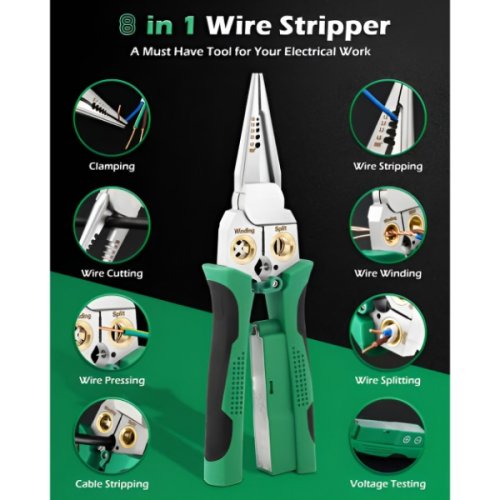 POWERPLIERS 8-in-1 multifunctional pliers with voltage tester