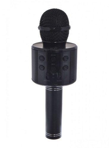 Bezdrátový karaoke mikrofon WS-858 - Černý