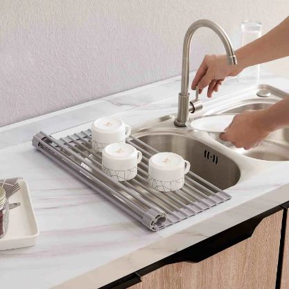 Foldable sink drainer - ROLLDRY