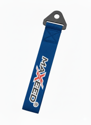 MAXEED Pas holowniczy do ucha zderzaka - niebieski