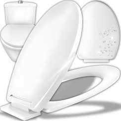 Twarda deska sedesowa pokrywa WC z mechanizmem soft-close O041