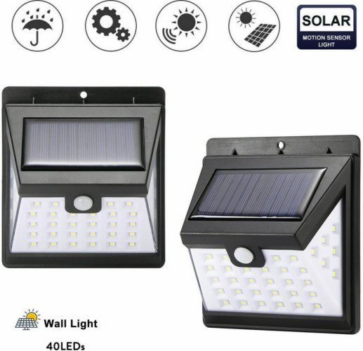 Oświetlenie solarne 40 LED z czujnikiem ruchu