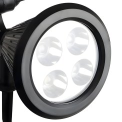 Solarna lampa ogrodowa LED reflektor wbijany z czujnikiem zmierzchowym